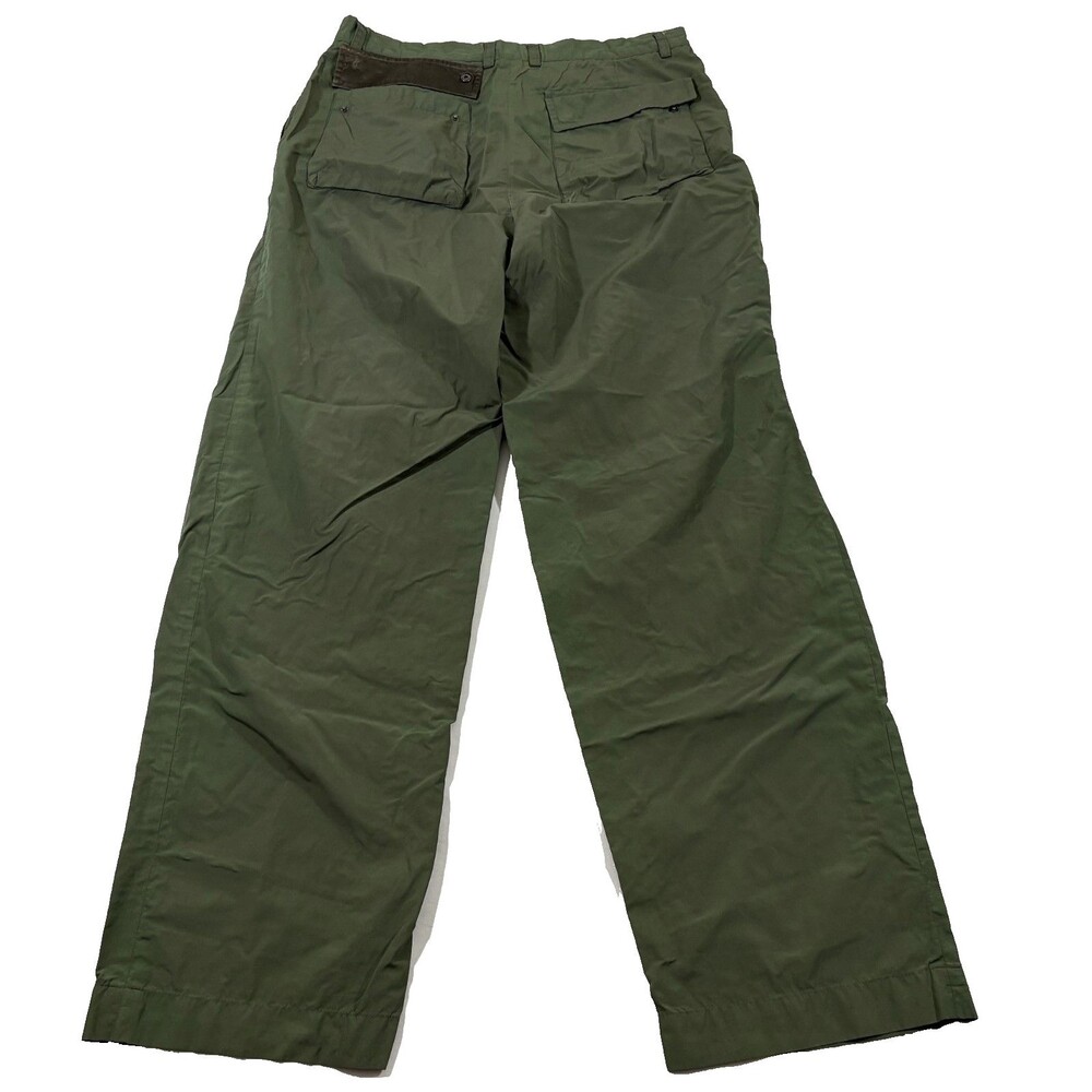 Nicole Fahri Womens Green Cotton Poly Wide Leg Trouser Pants Grunge Sz 34 ITALY - Picture 11 of 14